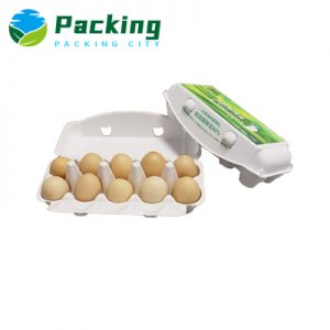10 Cells Pulp Egg Carton with Print Factory