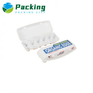 12 cells Printed Pulp Egg Carton